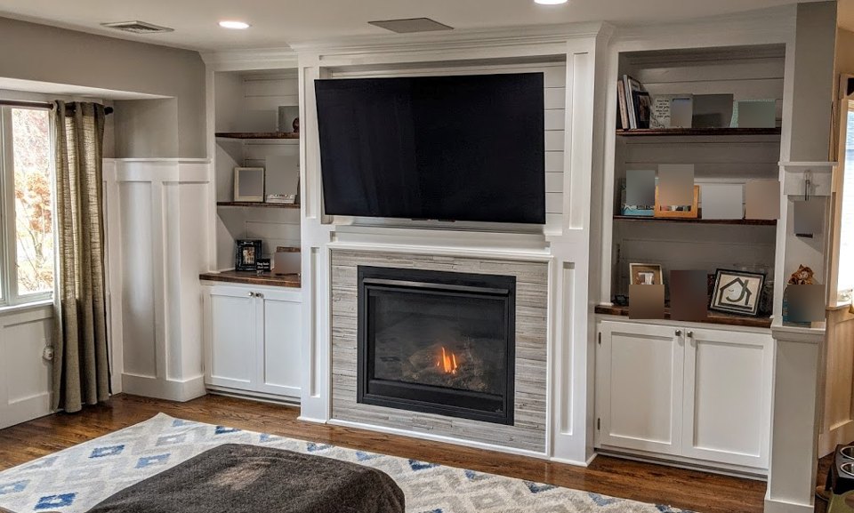Fireplace and built-ins — after project view